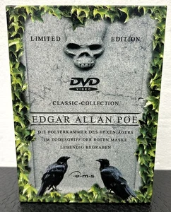DVD EDGAR ALLAN POE 1962-1969 3-FILM-BOX Roger Corman Vincent Price Region 2 LN - Picture 1 of 13