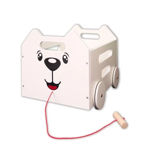 , CARTY Porta Giochi Bambini in Legno Con Ruote - Contenitore Porta Giocattoli C - Foto 1 di 12