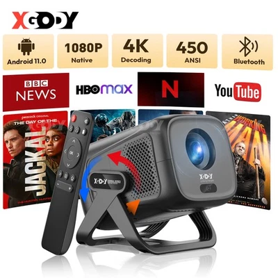 XGODY Gimbal A5 4K Video Beamer FHD Smart-Projektor Android WIFI BT5.4 Heimkino - Bild 1 von 4