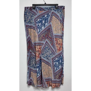 Patchwork Boho Maxi Skirt Size 2X Cottagecore Coastal Cowgirl Prairie Eclectic - Picture 1 of 4