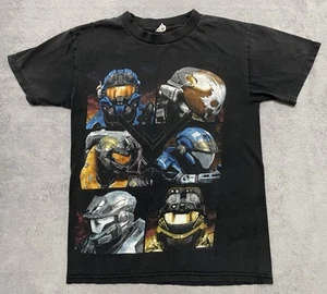 Halo 3 Reach 2010 Microsoft Video Game Promo T-Shirt Black Faded Size S Small - Picture 1 of 8