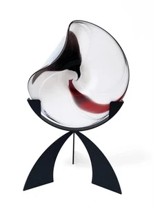 JANET & RICK NICHOLSON AMERICAN STUDIO ART GLASS & STEEL SCULPTURE SIGNED 2012 - Picture 1 of 9