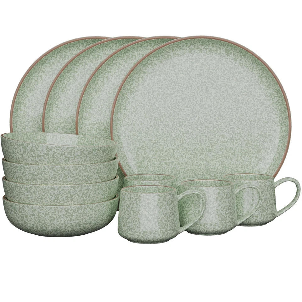 12 Pc Dinnerware Set | Stoneware Dishes | Dinner Plate, Side Plate, Bowl, and... - Image 1 of 4