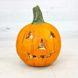 Vintage Debbie Thibault Halloween Jack O' Lantern Pumpkin Figure Signed 41/2500 - Picture 1 of 7