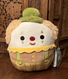 Squishmallow Radley der Clown SELTEN 8 Zoll Plüsch gelbe Haare grün Hut kariert NEU - Bild 1 von 4