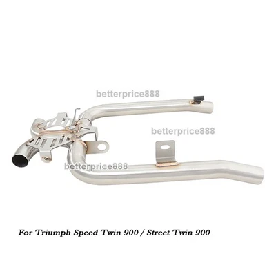 For Triumph Speed Twin 900 Street Twin 900 Middle Exhaust Muffler Link Pipe - Image 1 of 4