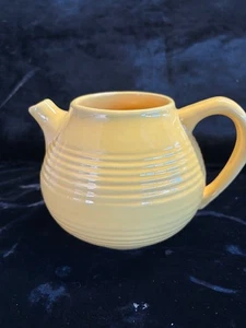 Vintage Bauer California pottery yellow Ring pattern pitcher or small jug - Picture 1 of 9
