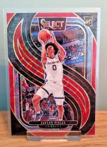 2024-25 Panini Select Jaylen Wells Red Scope Prizm /249 Premier Level Rookie RC - Bild 1 von 2
