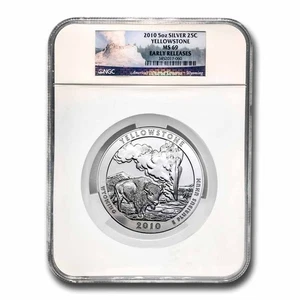 2010 5 oz Silver ATB Yellowstone MS-69 NGC (Early Release) - Picture 1 of 3