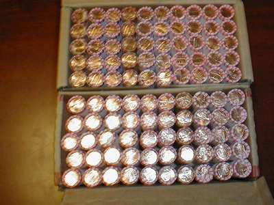 100 rollos OBW* P/D centavos Lincoln 2009-2010-2011-2012-2013-2014-2015 caja de centavos  Foto 1 de 3