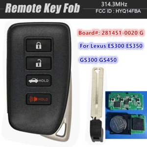 UNLOCKED FOR LEXUS ES GS SMART KEY KEYLESS REMOTE KEY FOB HYQ14FBA 281451-0020 G - Picture 1 of 3