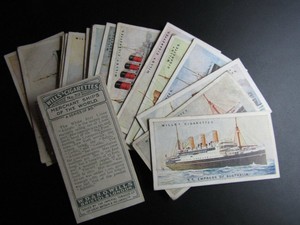 Will`s Cigarettes 1924 Merchant Ships of the World Cards Variants (e33)