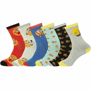 Kids Socks Novelty Funky Emoji design Boys Girls Everyday Ladies Socks - Picture 1 of 2