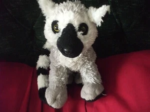 9 Zoll Rinco Plüsch grau schwarz weiß Waschbär 65 Sand Up - Bild 1 von 5