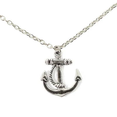 Collana ANCORA 20x22mm Argento a catena con ciondolo in Mare lunga da Uomo Donna - Immagine 1 di 4