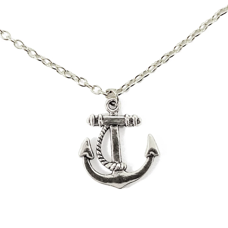 Collana ANCORA 20x22mm Argento a catena con ciondolo in Mare lunga da Uomo Donna - Immagine 1 di 4