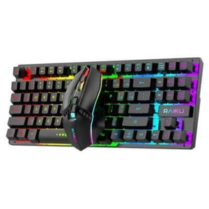 RYRA Wireless 2.4G Rechargeable Keyboard And Mouse Set RGB Colorful Backlit 87-K - Picture 1 of 9