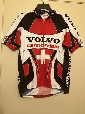 Camiseta de ciclismo Volvo Cannondale Swiss Switzerland Champion rara talla L Hecha en EE. UU. Foto 1 de 4