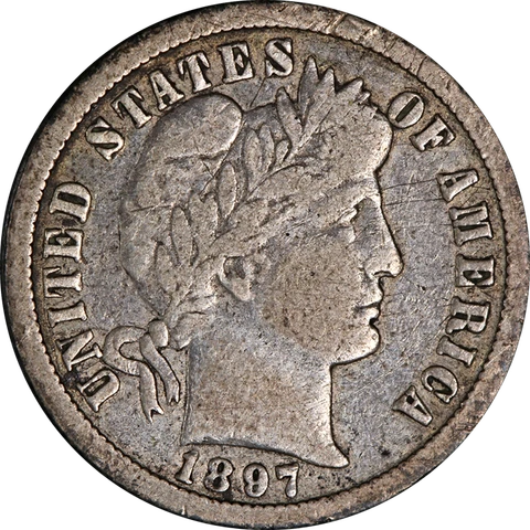 1897-O Barber Dime Choice VG/F Great Eye Appeal Nice Strike Cover