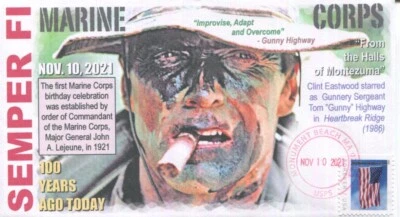 Cubierta de celebración de cumpleaños número 100 del Cuerpo de Marines de los Estados Unidos diseñada por computadora COVERSCAPE Foto 1 de 2