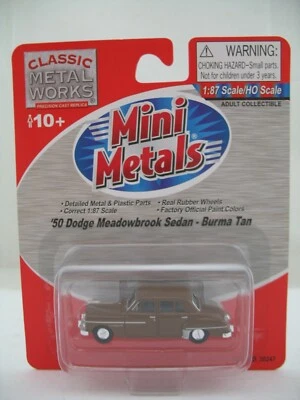 Mini Metals HO Modelo 30247: 1950 Dodge Meadowbrook Sedán, Birmania Tostado, Sin usar, en caja Foto 1 de 4