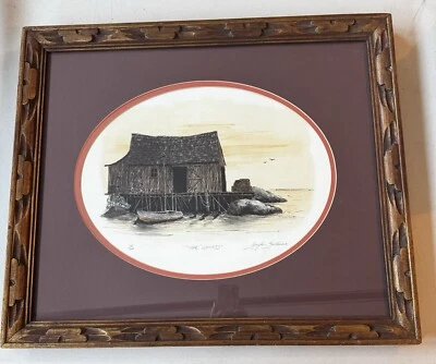 Litografia assinada por “The Shanty” por Gaylen Gallimore. Autenticidade certificada - Imagem 1 de 4