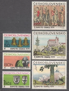 CZECHOSLOVAKIA 1970 SC#1674/79 **MNH set, EXPO ’70 Intl. Exhib., Osaka, Japan. - Imagen 1 de 1