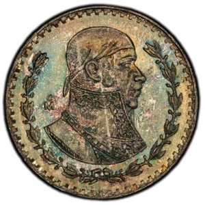 MS66 1964-Mo Mexico Silver 1 Peso, PCGS Trueview- Rainbow Toned - Picture 1 of 7