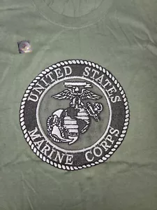 US Marine Corps Sigil GREEN Adult T-shirt - Picture 1 of 1