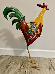 Tin Rooster - Multicolor Lawn/ Kitchen Décor (25” Tall) - Picture 1 of 5