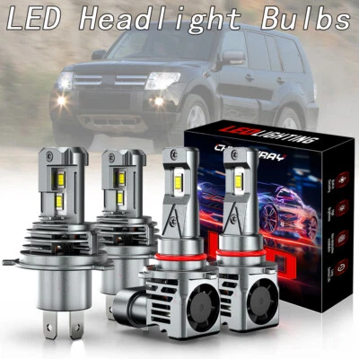 Para Mitsubishi Montero 2001-2006 4 peças faros Luz de cruce/cruce + Luz antiniebla - Imagem 1 de 4