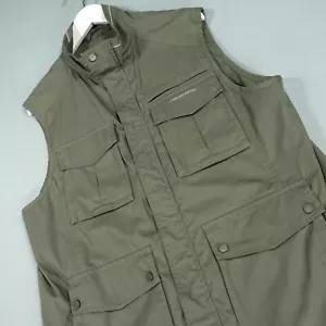 Craghopper Gilet Mens Extra Large Green Lined Tactical Utility Solar Dry Vest - Picture 1 of 20