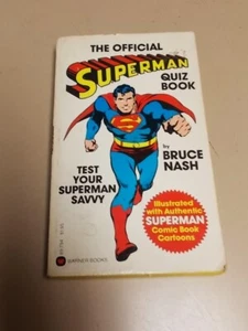 THE OFFICIAL SUPERMAN QUIZ BOOK BRUCE NASH 1978 ILLUSTRATED COMIC BOOK CARTOONS - Picture 1 of 4