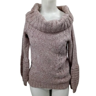 Suéter Dormir Sobre Nieve Beige Capucha Cuello Cable Manga Abullonada Talla XS Anthro Foto 1 de 4