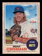 2017 Topps Heritage Real One Autograph/Auto Red Ink Noah Syndergaard Mets 02/68