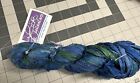 Fils ruban de soie Leilani Sari 100 % 100 g 60 yards, bleu et vert multicolore