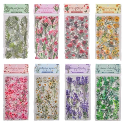 6Pcs Natural Journal Stickers PET Sticker Paper Scrapbooking Material Scrapbook - Image 1 of 4