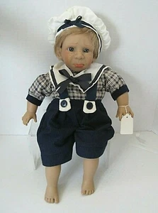Muñeca de vinilo Expression bebé niño puchero cara llorando pecas baret vintage - Imagen 1 de 12