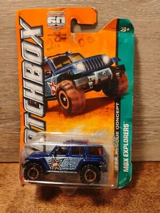 2013 Matchbox JEEP RESCUE CONCEPT Blue 49/120 GREAT CARD Explorers - Picture 1 of 3