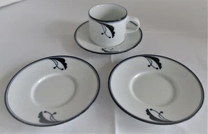 Tazza piatta e 3 piattini Dansk Bayberry blu Giappone - Foto 1 di 14