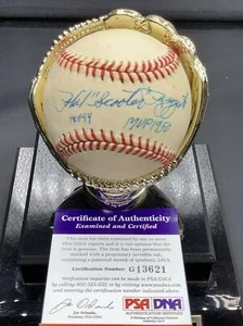 PHIL RIZZUTO SCOOTER NEW YORK YANKEES HOF MVP SIGNED AUTO OAL BASEBALL PSA/DNA - Picture 1 of 3