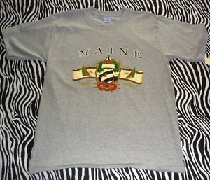 T-shirt Maine (grigio, L) tema faro e barca a vela nuova con etichetta - Foto 1 di 2