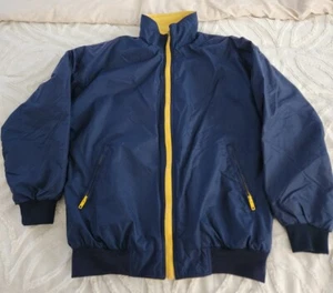 Boys Reversable Jacket Size S Navy & Yellow - Picture 1 of 5