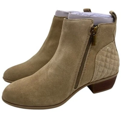 Zapatos para mujer Diba Botas Lucy Talla 6 Beige Marrón Gamuza Cuero Acolchado Cremallera al tobillo Foto 1 de 4