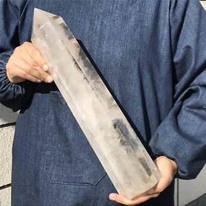 11.04LB Natural good white crystal Quartz obelisk crystal Reiki healing - Picture 1 of 14