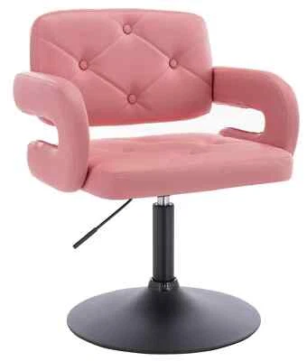 MILLIES DESIGN PINK LEATHER STYLE HAIRDRESSER SWIVEL CHAIR BEAUTY SALON FURNITURE