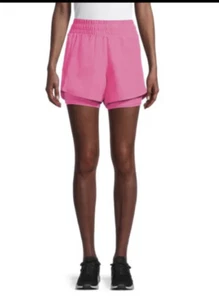 Women's Running Shorts Avia Core Compression Moisture Wicking Neon Pink S - Picture 1 of 5