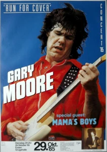 MOORE, GARY - 1985 - Live In Concert - Run For Cover Tour - Poster - Essen - Imagen 1 de 1