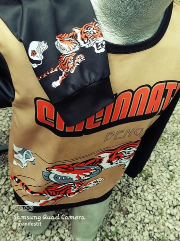 RARE Men's CINCINNATI BENGALS NFL FOOTBALL Sublimated Crew Neck Sweatshirt Cover