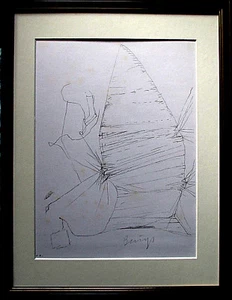 JOSEPH BEUYS Codice Leonardo HAND-SIGNIERT, Granolitho, 32x23, Rahmen Zertifikat - Bild 1 von 5